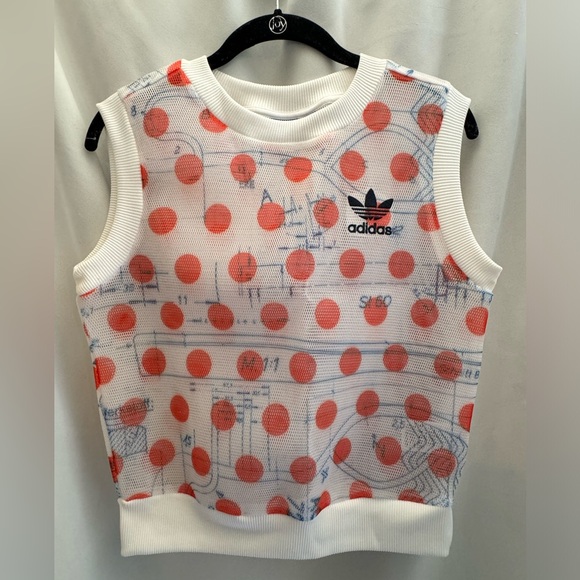 adidas Originals Polka Dot Mesh Vest - Picture 2 of 6